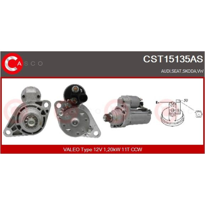 CASCO Anlasser CST15135AS CASCO Anlasser CST15135AS