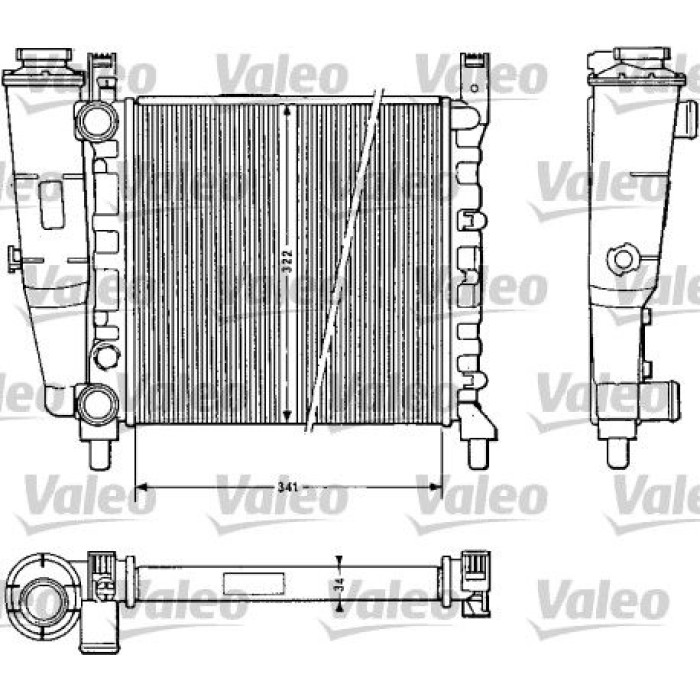 Valeo Motorkühler 811385 Valeo Motorkühler 811385