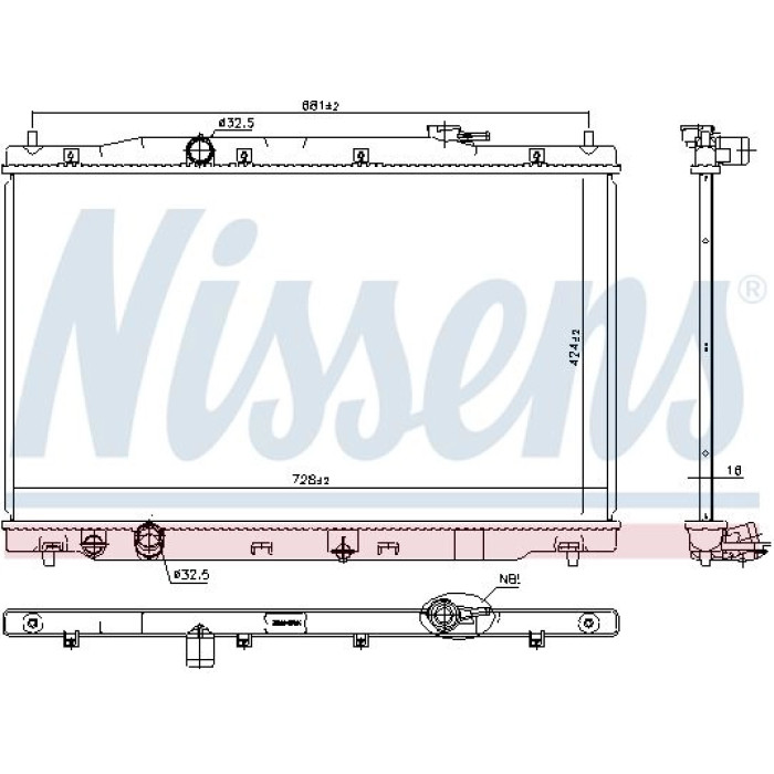 Nissens Wasserkühler PKW 681378 Nissens Wasserkühler PKW 681378