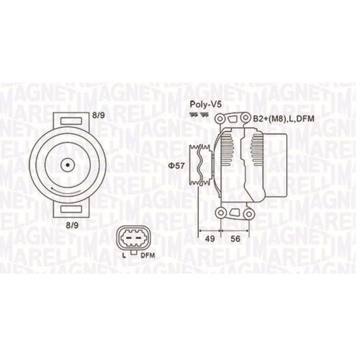 Magneti Marelli Lichtmaschine 063731740010 Magneti Marelli Lichtmaschine 063731740010