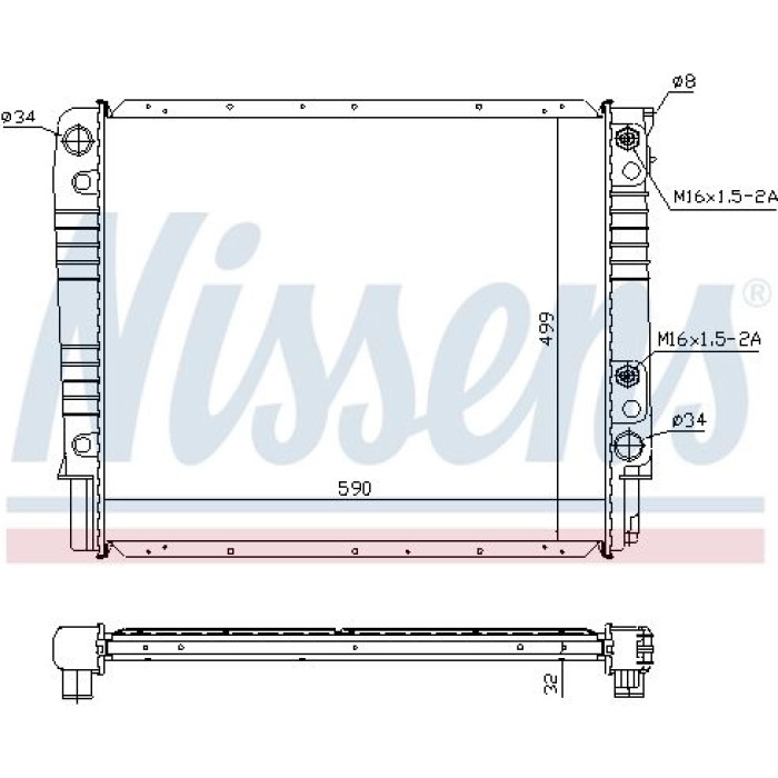 Nissens Wasserkühler PKW 65530A Nissens Wasserkühler PKW 65530A