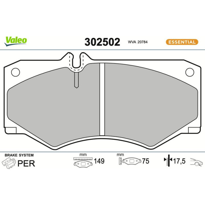Valeo Bremsbelagsatz 302502