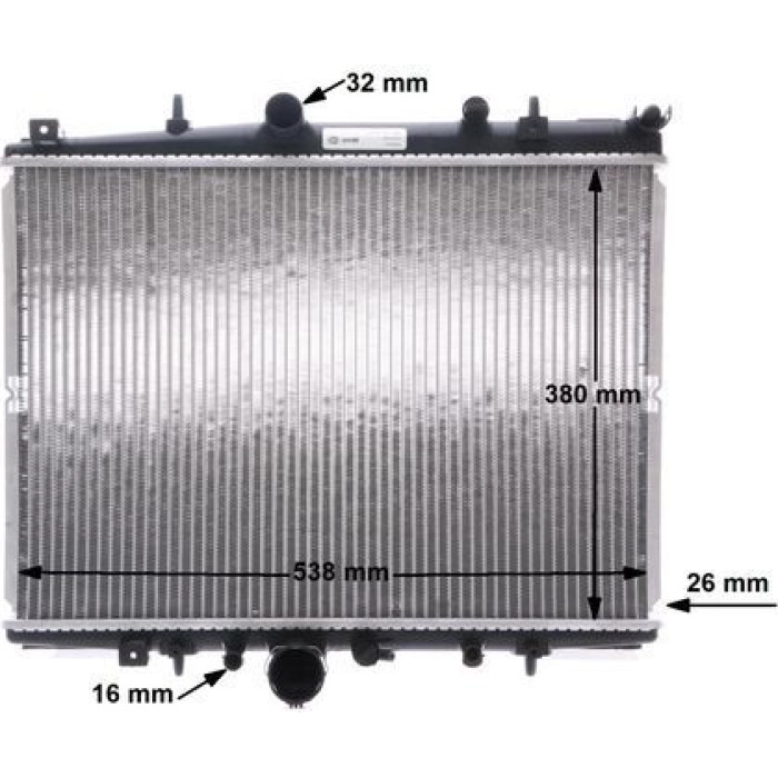 MAHLE Kühler, Motorkühlung CR 1433 000S MAHLE Kühler, Motorkühlung CR 1433 000S
