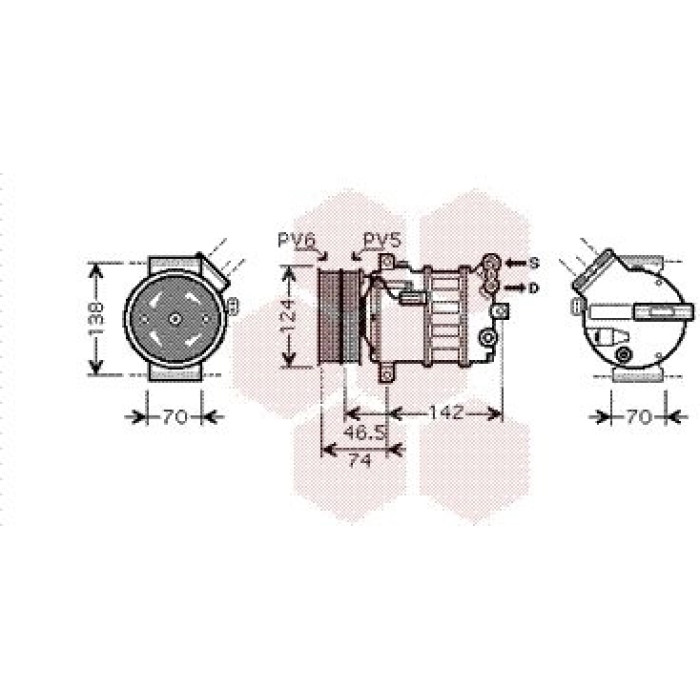 Van Wezel Klimakompressor 0100K106 Van Wezel Klimakompressor 0100K106