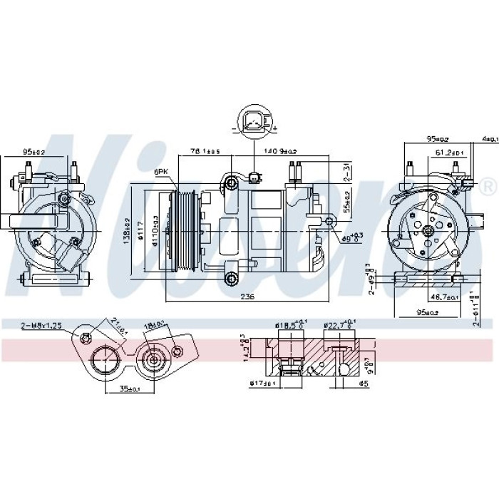 Nissens Klimakompressor PKW 890217 Nissens Klimakompressor PKW 890217