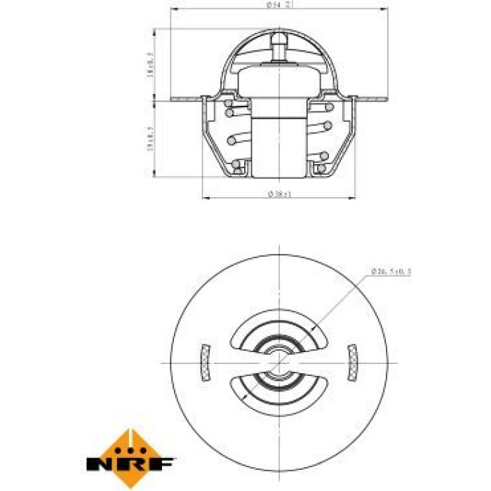 NRF Kühlmittelthermostat 725129