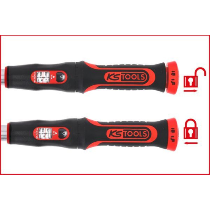 KS TOOLS KLUCZ DYNAMOMETRYCZNY Z PRZE ., 5-25 NM, 1/4 516.9012