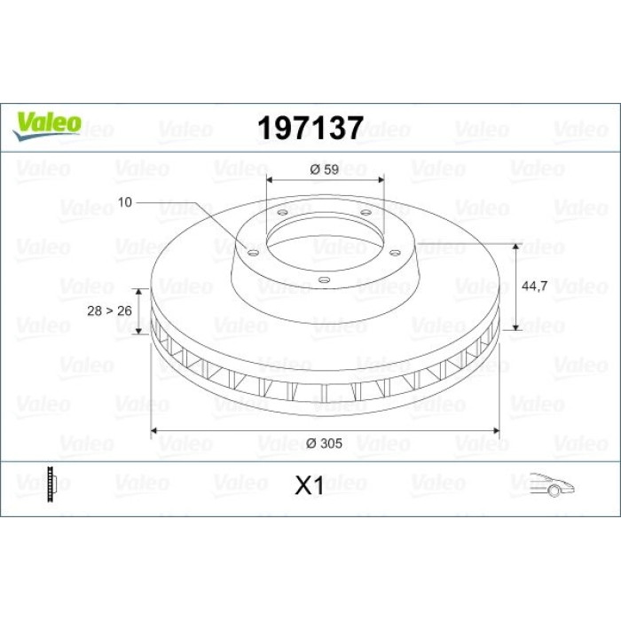 Valeo Bremsscheibe 197137 Valeo Bremsscheibe 197137