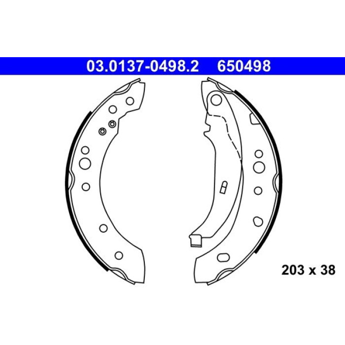 ATE Bremsbacken 03.0137-0498.2 ATE Bremsbacken 03.0137-0498.2