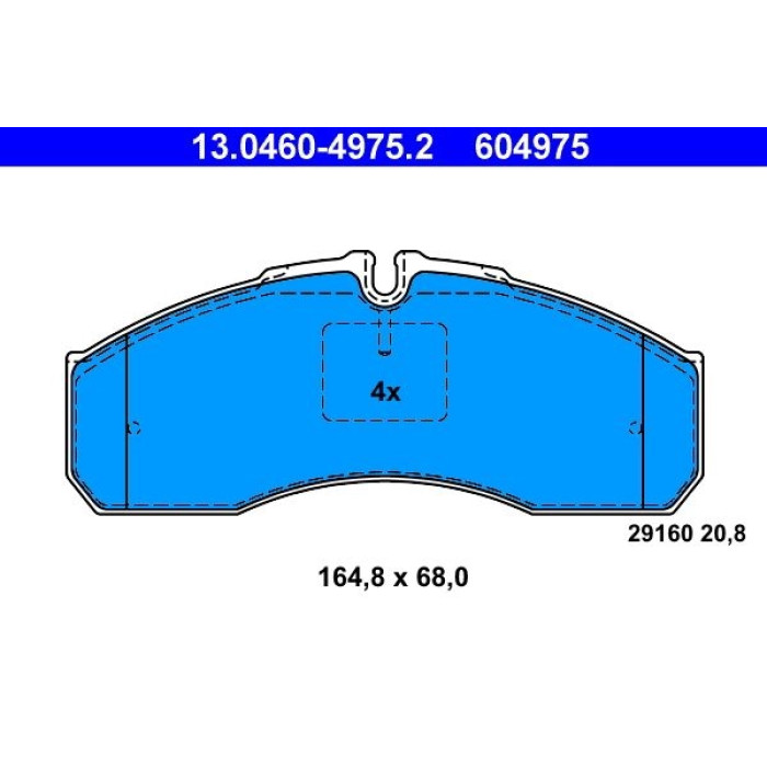 ATE Bremsbelagsatz 13.0460-4975.2 ATE Bremsbelagsatz 13.0460-4975.2