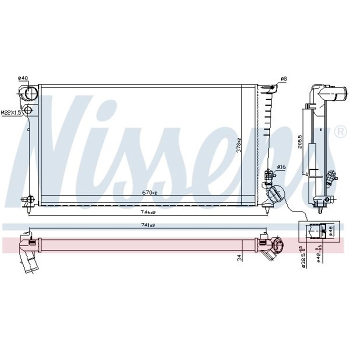 Nissens Wasserkühler PKW 61326A Nissens Wasserkühler PKW 61326A