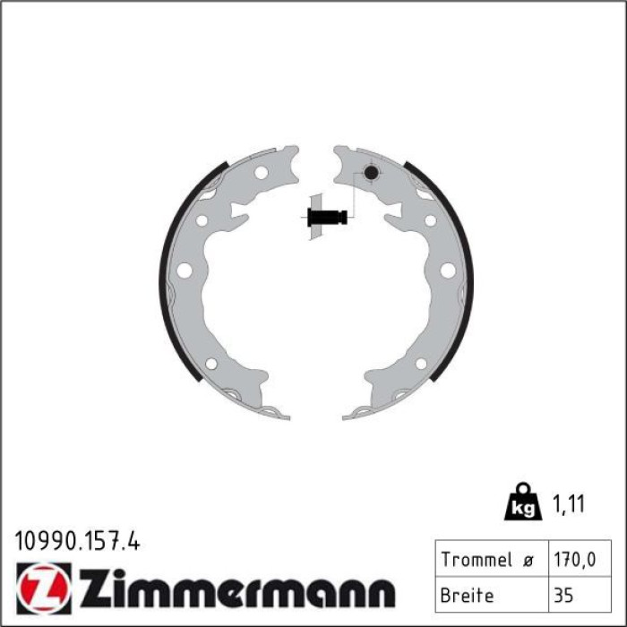 ZIMMERMANN Bremsbacken 10990.157.4