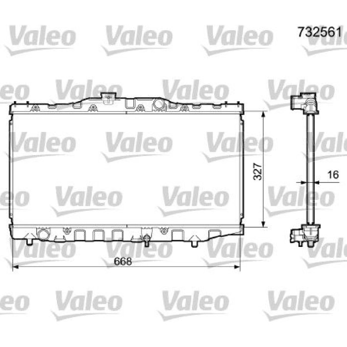 Valeo Motorkühler 732561 Valeo Motorkühler 732561