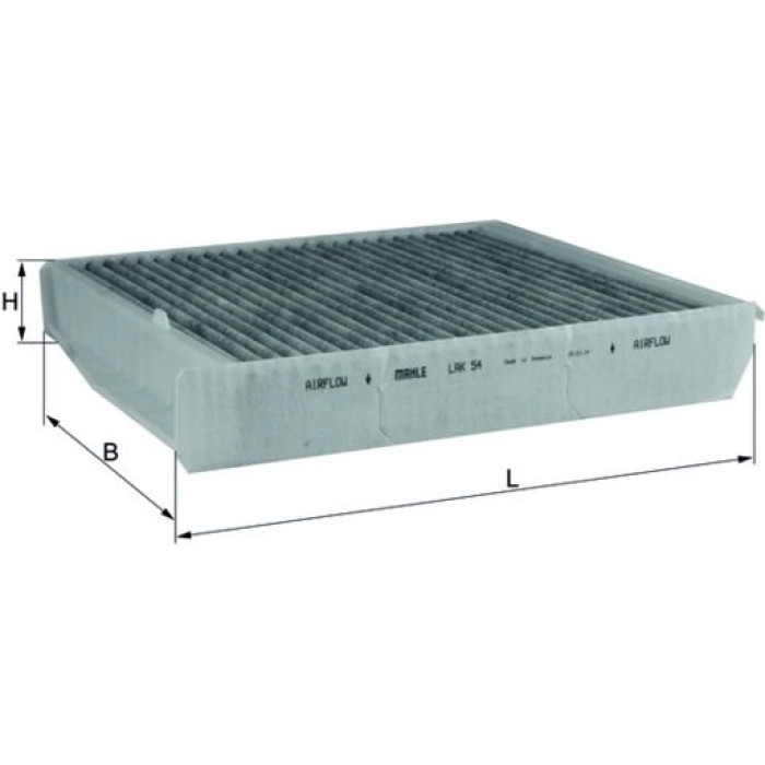 LAK 54 MAHLE Innenraumfilter 54, Linkslenker, Aktivkohlefilter, 273 x 242 x 43 mm – u. a. für Volvo S80 I (184), V70 II (285), S60 I (384) – OE Nummer 30630754 - l LAK 54 MAHLE Innenraumfilter 54, Linkslenker, Aktivkohlefilter, 273 x 242 x 43 mm – u. a. für Volvo S80 I (184), V70 II (285), S60 I (384) – OE Nummer 30630754 - l