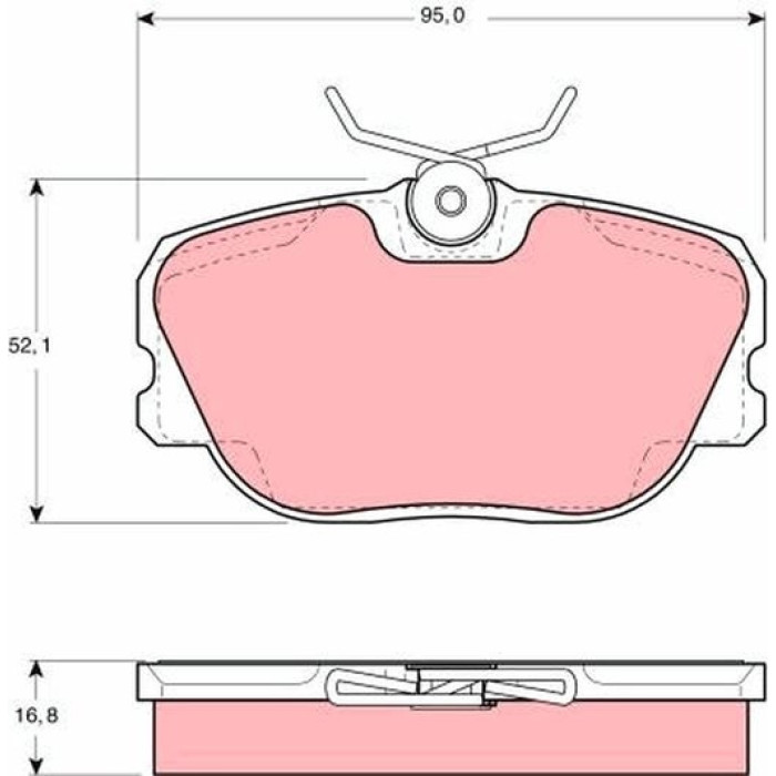 TRW Bremsbeläge Vorderachse GDB460 TRW Bremsbeläge Vorderachse GDB460