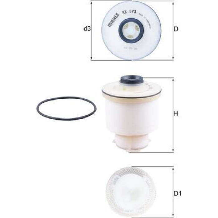MAHLE Kraftstofffilter KX 573D MAHLE Kraftstofffilter KX 573D