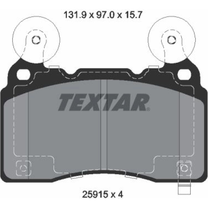 Textar Bremsbelagsatz 2591501 Textar Bremsbelagsatz 2591501
