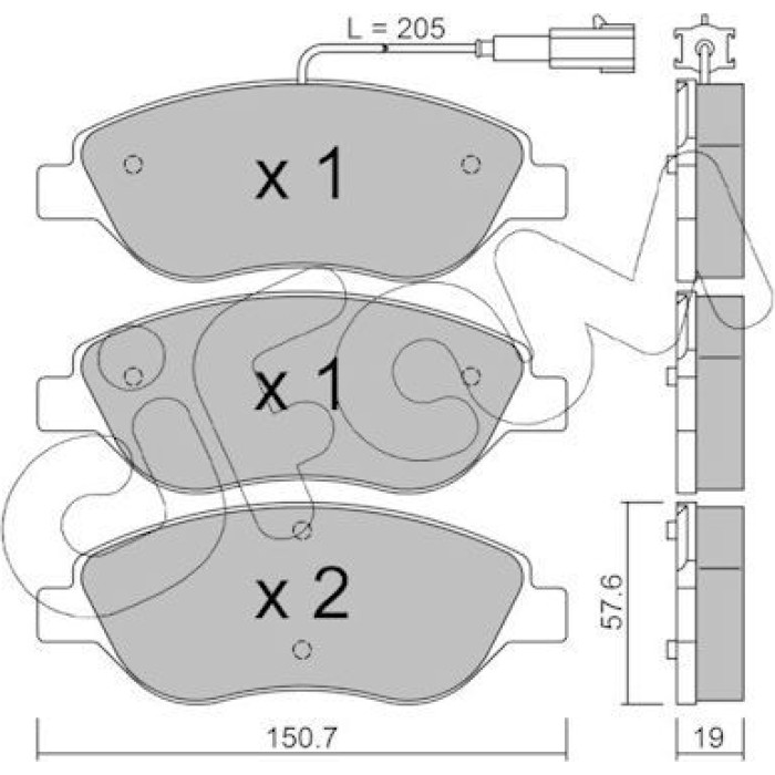CIFAM Bremsbelagsatz, Scheibenbremse 822-577-0 CIFAM Bremsbelagsatz, Scheibenbremse 822-577-0