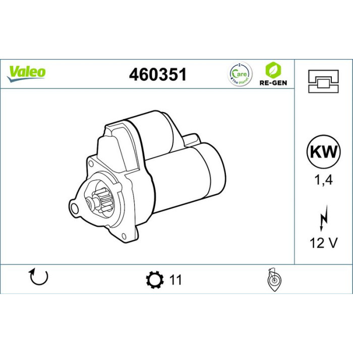 Valeo Anlasser 460351 Valeo Anlasser 460351