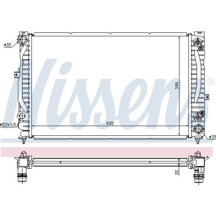 Nissens Wasserkühler PKW 60228A Nissens Wasserkühler PKW 60228A