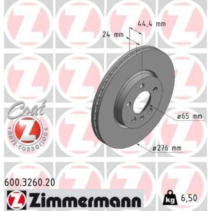 Zimmermann Bremsscheibe Vorderachse 600.3260.20 Zimmermann Bremsscheibe Vorderachse 600.3260.20
