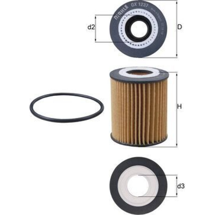 Mahle Original Ölfilter OX 1237D Mahle Original Ölfilter OX 1237D