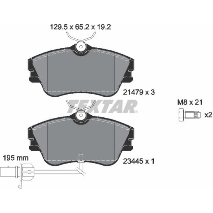 Textar Bremsbelagsatz 2147903 Textar Bremsbelagsatz 2147903
