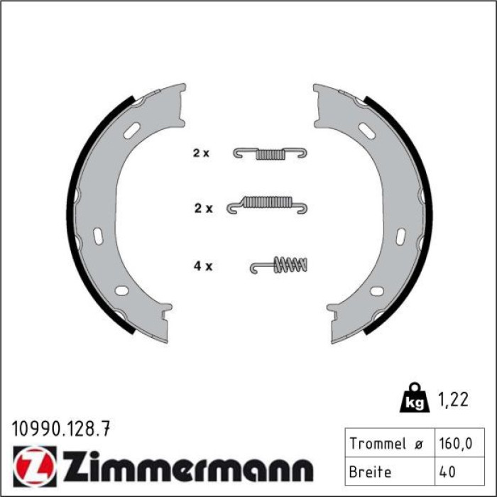 ZIMMERMANN Bremsbacken 10990.128.7 ZIMMERMANN Bremsbacken 10990.128.7