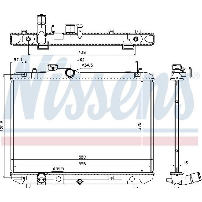 Nissens Wasserkühler PKW 69400 Nissens Wasserkühler PKW 69400