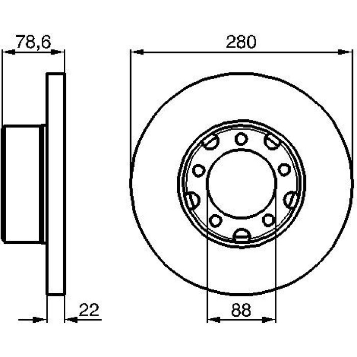 Bosch Bremsscheibe Vorderachse 0 986 478 529 Bosch Bremsscheibe Vorderachse 0 986 478 529