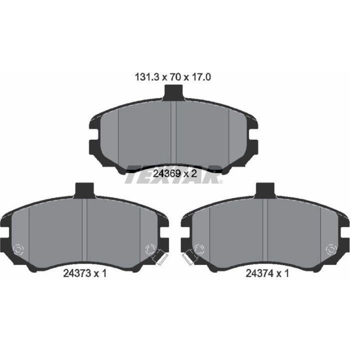 Textar Bremsbelagsatz 2436901 Textar Bremsbelagsatz 2436901