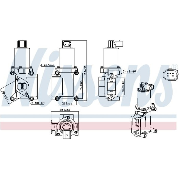 Nissens AGR-Ventil 98305 Nissens AGR-Ventil 98305