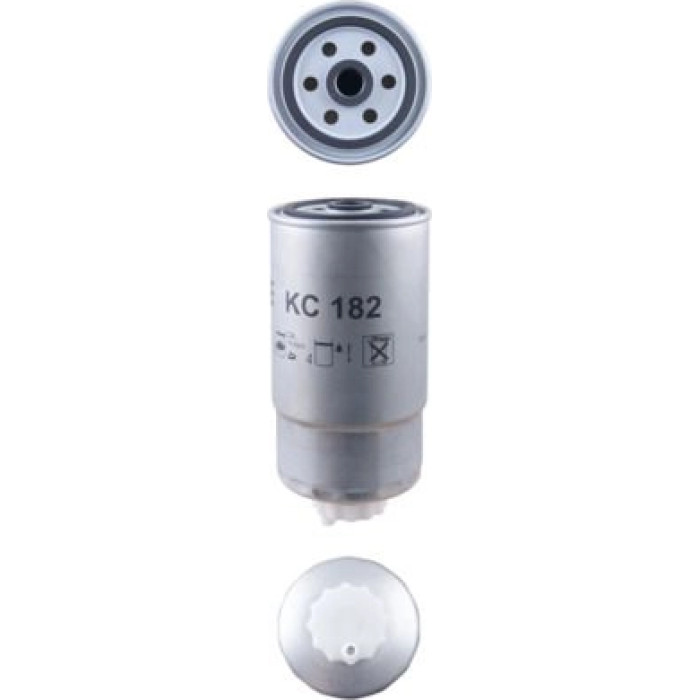 KC 182 MAHLE Kraftstofffilter KC 182, Anschraubfilter, Höhe 185 mm – u. a. für IVECO Daily III Kasten, Pritsche/Fahrgestell, Bus – OE Nummer 2992300 - l KC 182 MAHLE Kraftstofffilter KC 182, Anschraubfilter, Höhe 185 mm – u. a. für IVECO Daily III Kasten, Pritsche/Fahrgestell, Bus – OE Nummer 2992300 - l