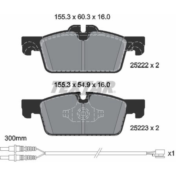 Textar Bremsbelagsatz 2522204 Textar Bremsbelagsatz 2522204