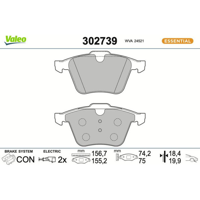 Valeo Bremsbelagsatz 302739