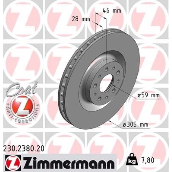 Zimmermann Bremsscheibe 230.2380.20