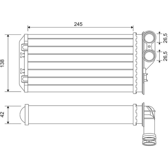 Valeo Wärmetauscher 811503 Valeo Wärmetauscher 811503