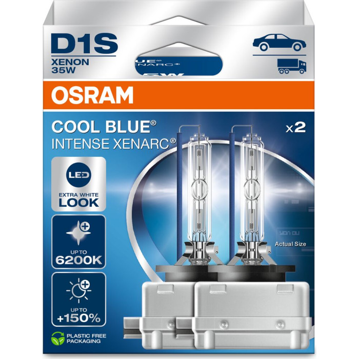 OSRAM D1S 35W PK32d-2 XENARC COOL BLUE INTENSE NextGen. 6200K +150% 2st. OSRAM D1S 35W PK32d-2 XENARC COOL BLUE INTENSE NextGen. 6200K +150% 2st.