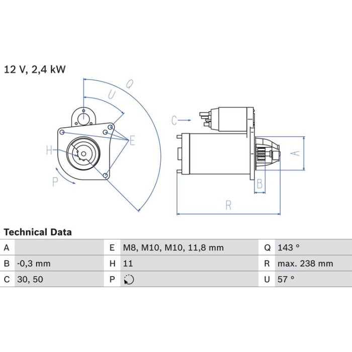 Bosch Starter 0 986 029 060 Bosch Starter 0 986 029 060
