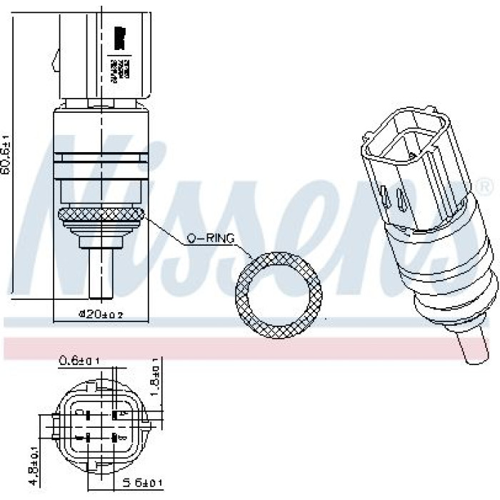 Nissens Kühlmitteltemperatursensor 207051 Nissens Kühlmitteltemperatursensor 207051