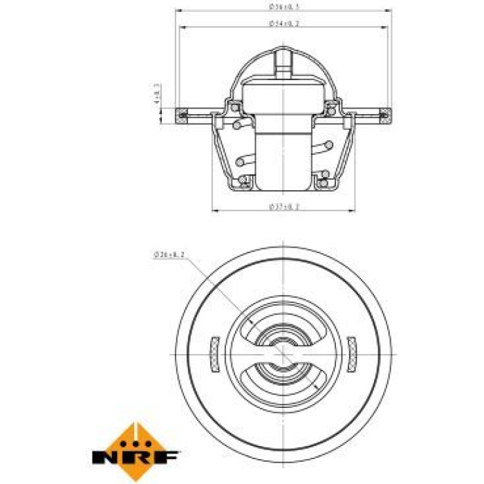 725104 NRF Kühlmittelthermostat 725104 725104 NRF Kühlmittelthermostat 725104