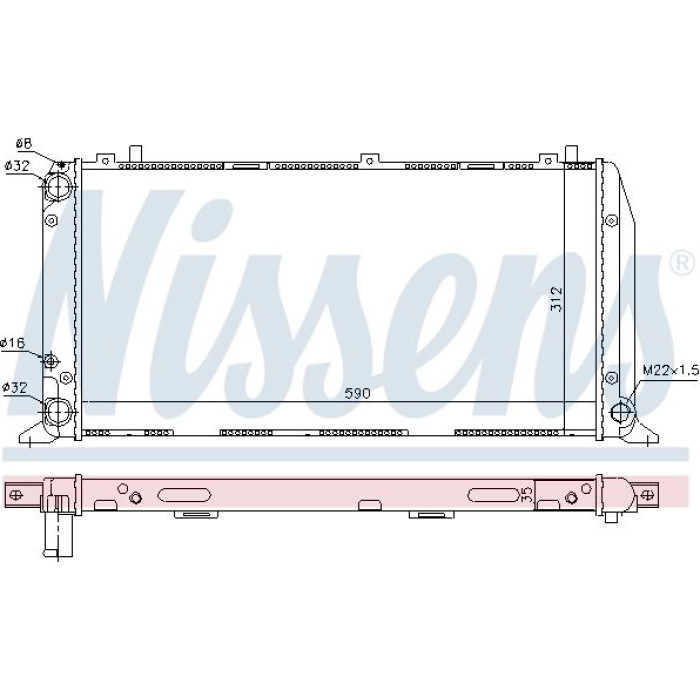 Nissens Wasserkühler PKW 604361 Nissens Wasserkühler PKW 604361