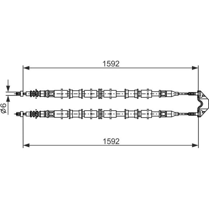 Bosch Handbremsseil 1987482102 Bosch Handbremsseil 1987482102