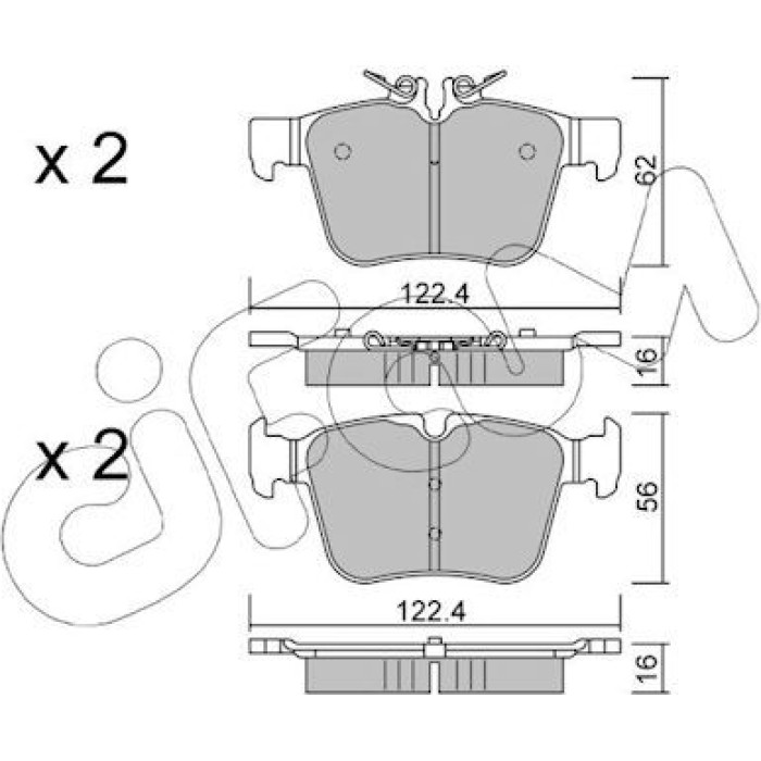 Bremsklötze HA 822-1020-0 Bremsklötze HA 822-1020-0