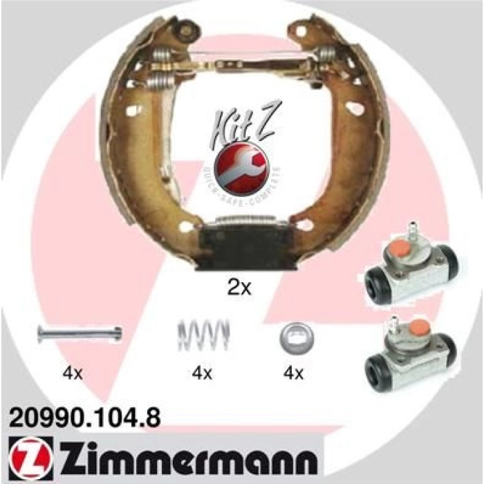 ZIMMERMANN Bremsbacken 20990.104.8 ZIMMERMANN Bremsbacken 20990.104.8