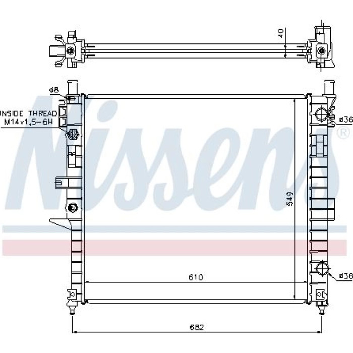 Nissens Wasserkühler PKW 62787A Nissens Wasserkühler PKW 62787A
