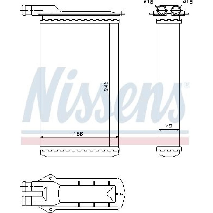 Nissens Heizungskühler PKW 71942 Nissens Heizungskühler PKW 71942