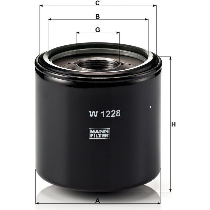 MANN-FILTER Ölfilter LKW W 1228 MANN-FILTER Ölfilter LKW W 1228