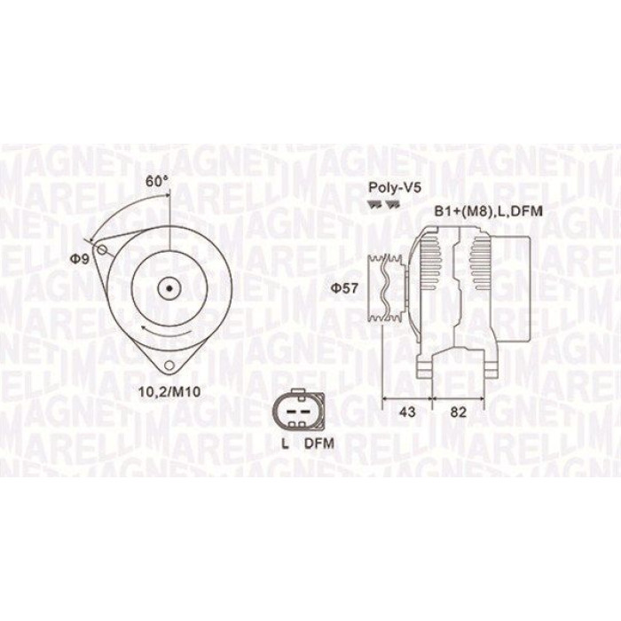 Magneti Marelli Lichtmaschine 063731759010 Magneti Marelli Lichtmaschine 063731759010