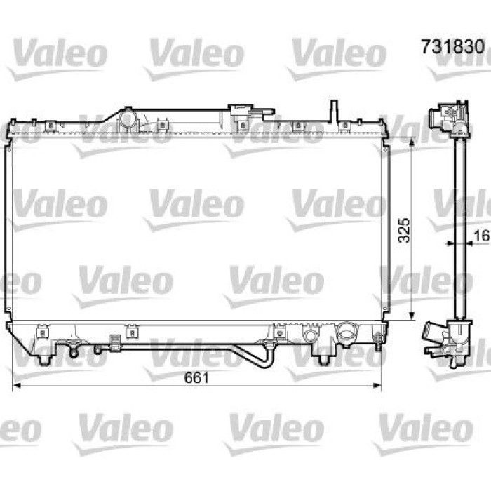 Valeo Motorkühler 731830 Valeo Motorkühler 731830